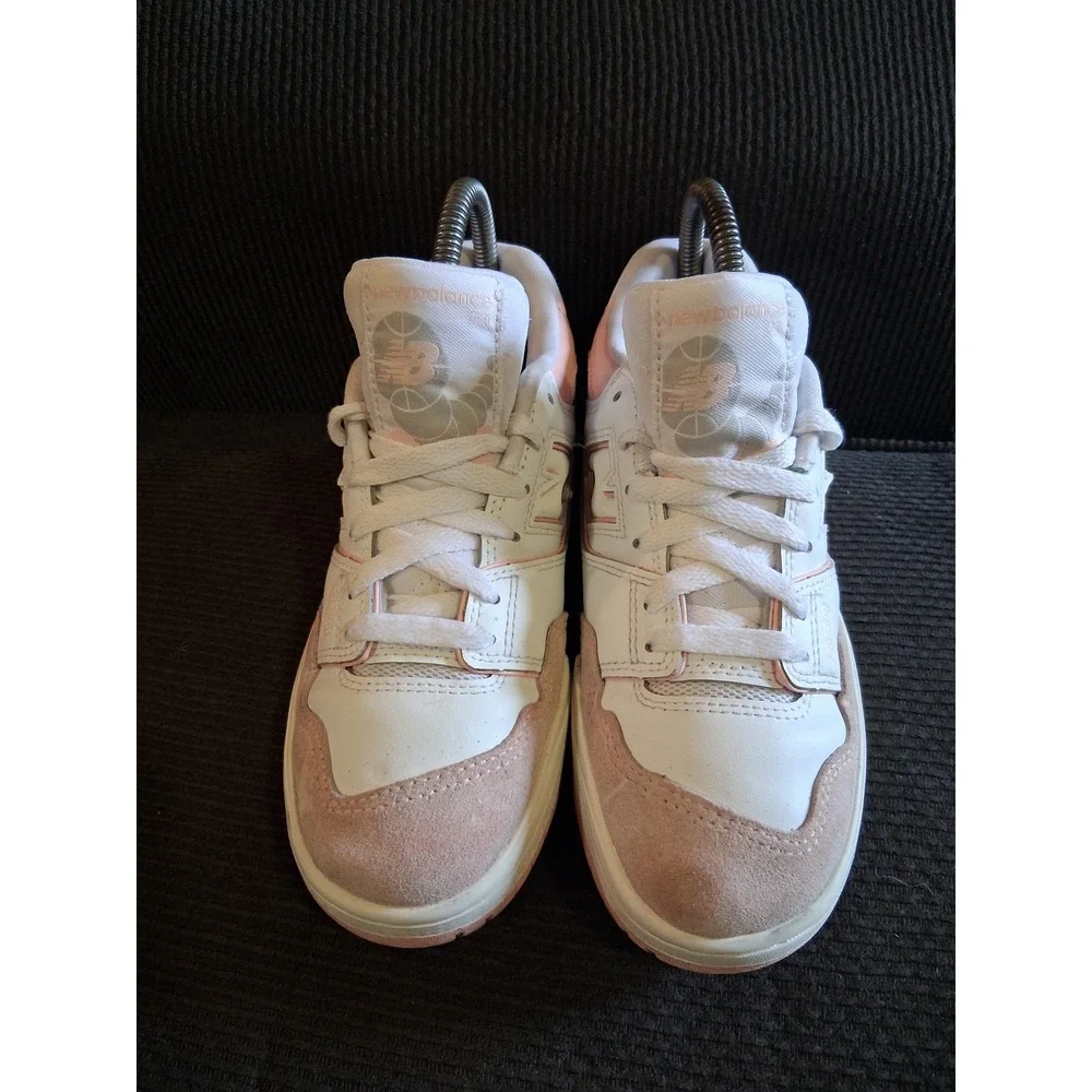 New Balance 550 Kids White Pink Suede Leather Sneakers GSB550CD Size 4.5Y